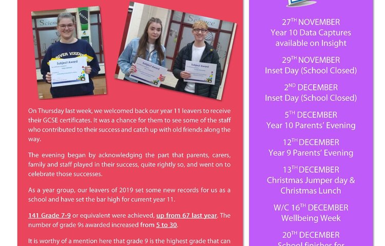 Image of Newsletter w/c 25.11.19