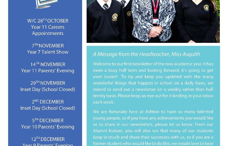 Image of Newsletter Launched - Ashton Highlights